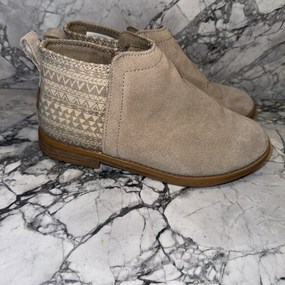 Toms Girls Booties 2Y Tan Neutral - Picture 1 of 7